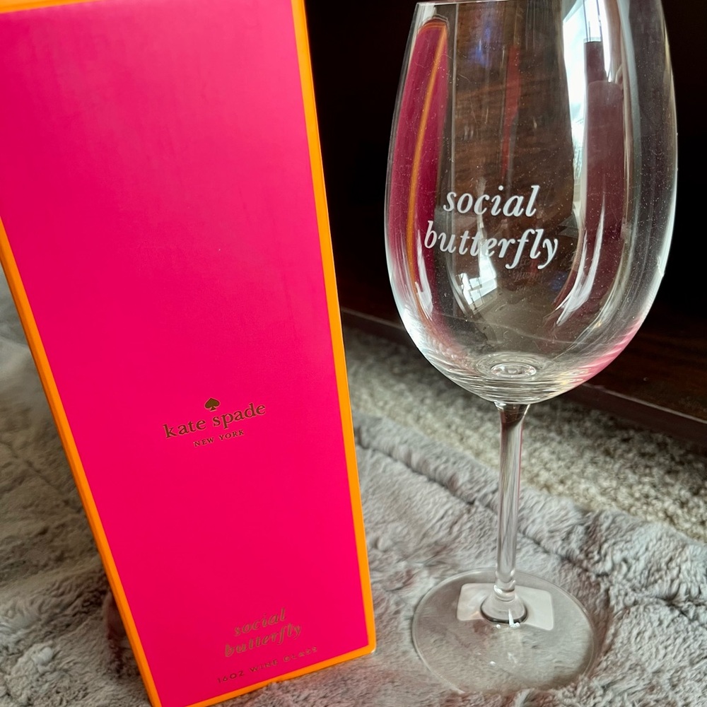 Kate Spade / Lenox Social Butterfly Wine Glass